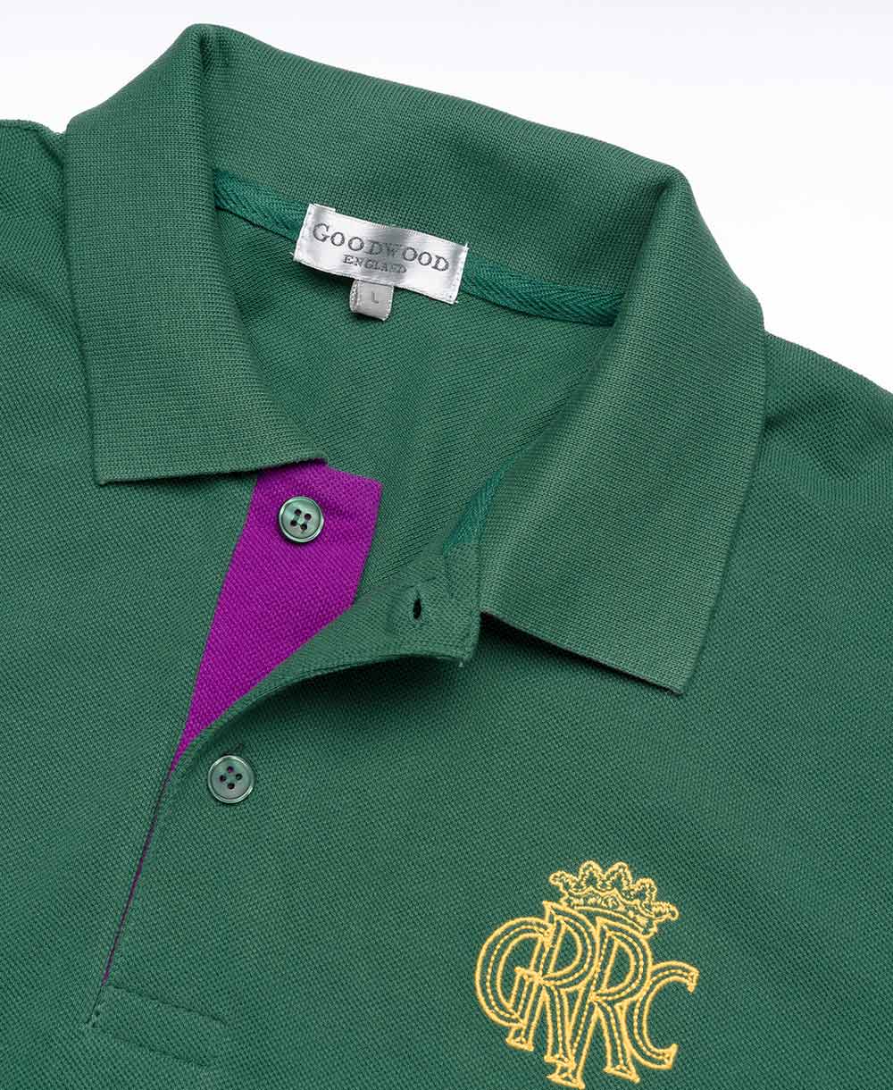 GRRC Members Green Cotton Mens Polo Shirt - Image 2