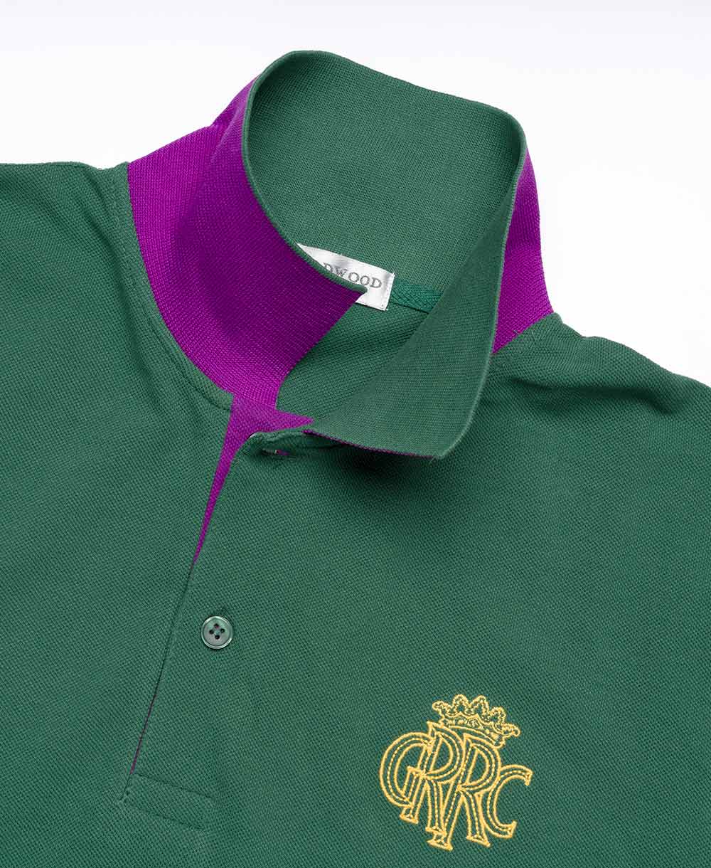 GRRC Members Green Cotton Mens Polo Shirt - Image 4