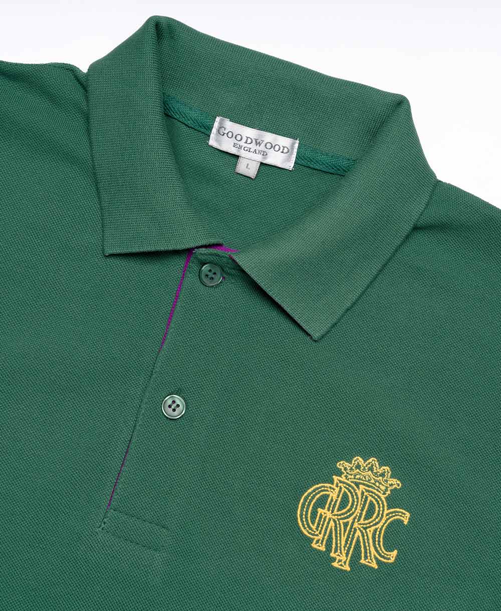 GRRC Members Green Cotton Mens Polo Shirt - Image 5