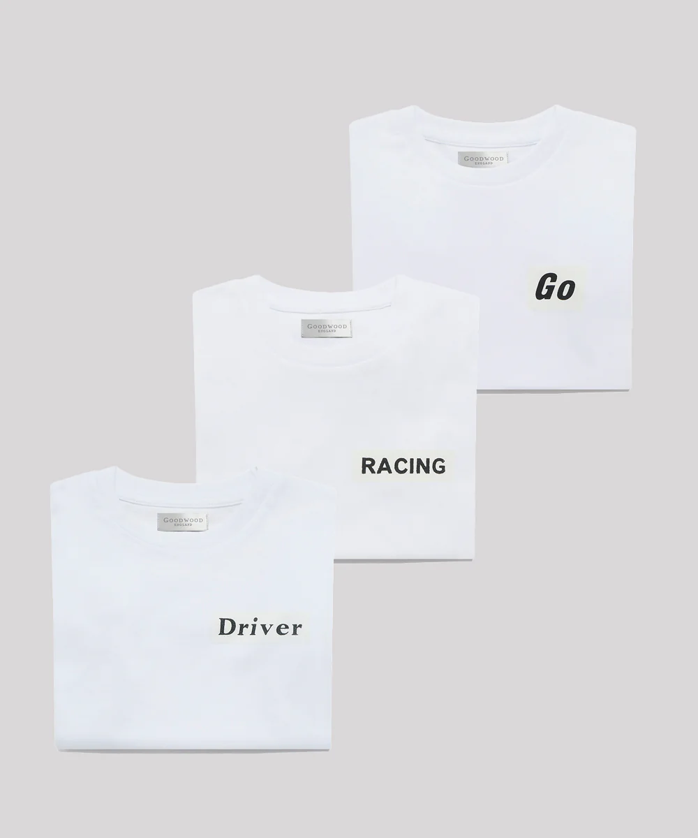 Goodwood Revival Childrens Driver T-Shirt White - Image 3