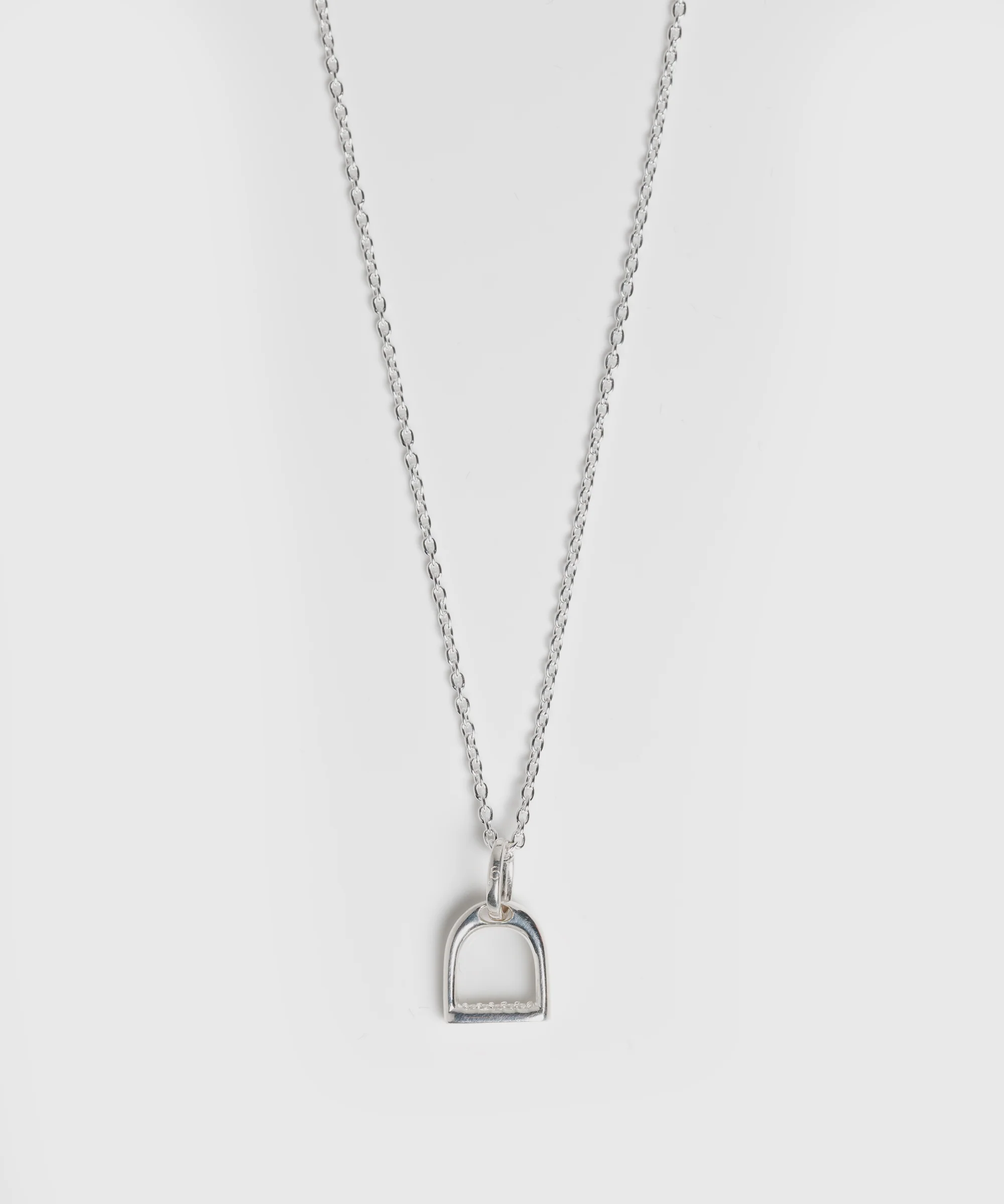 Sparkly Stirrup Charm Necklace - Image 2